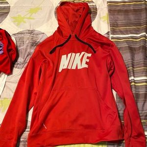 Nike red hoodie